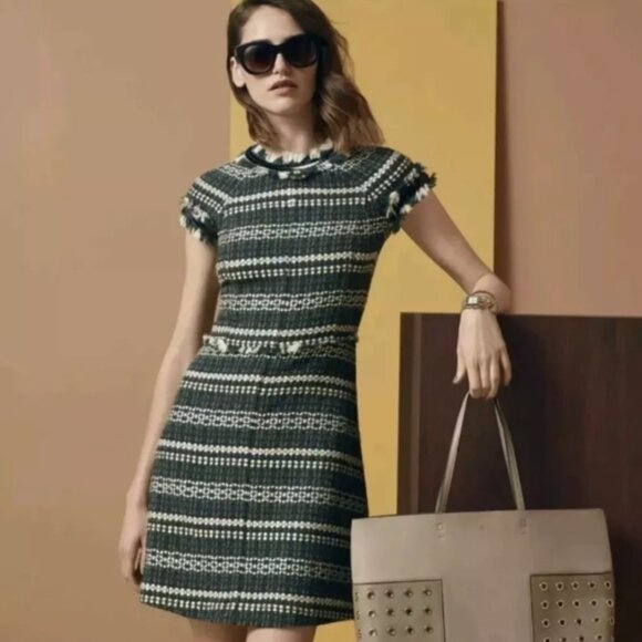 Tory Burch Black and White Mini Dress - Picture 1 of 10